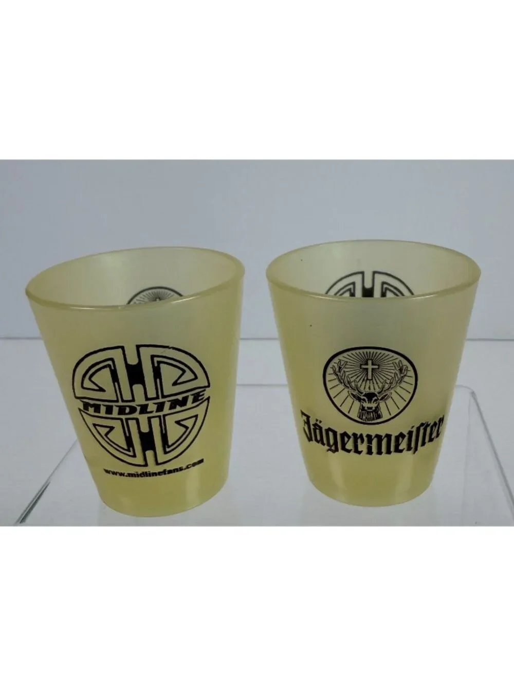 Jagermeister Shot Glass Set Midline Idaho Indie Hard Rock Band Promo Plastic